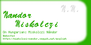 nandor miskolczi business card